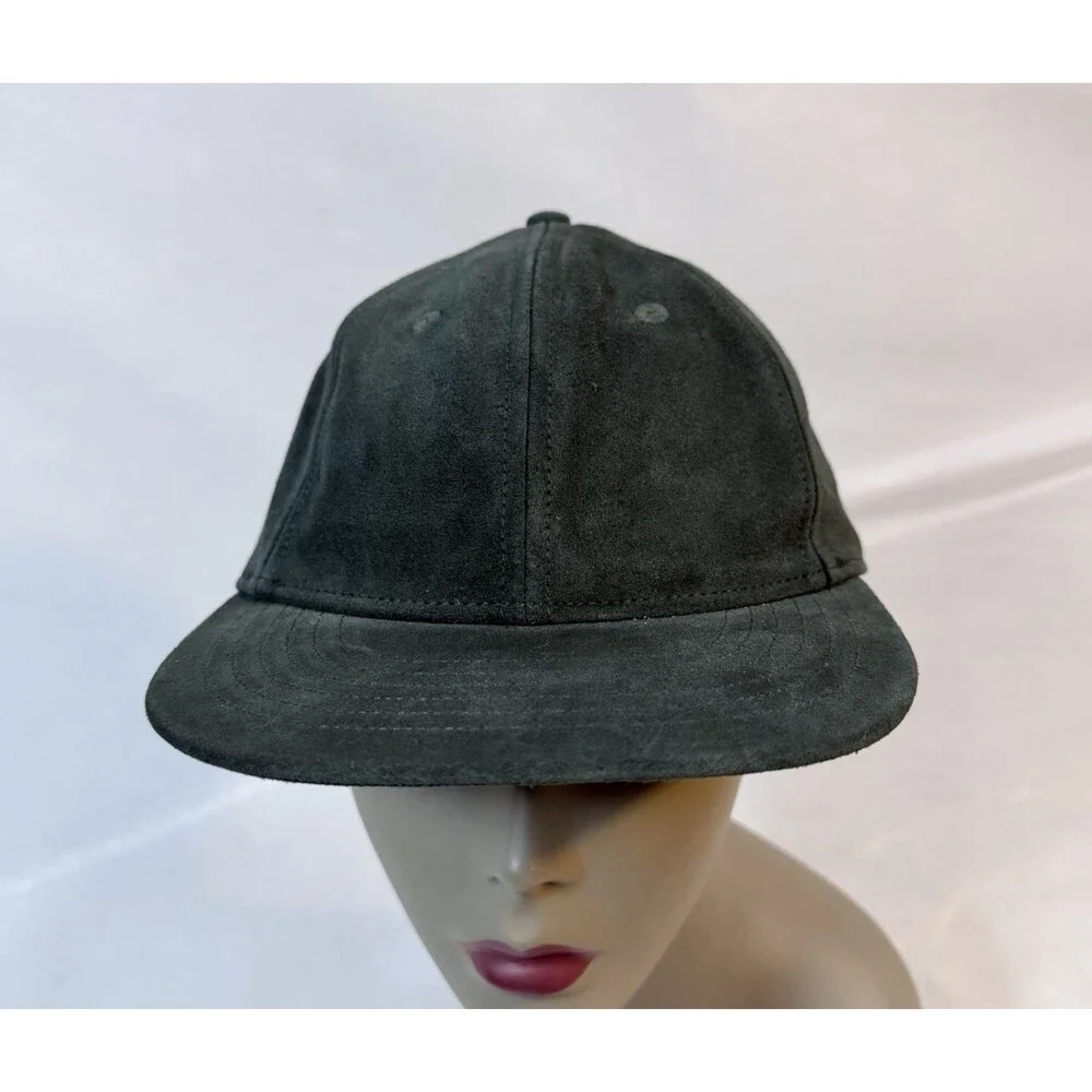J Crew Dark Green Suede Baseball Cap
